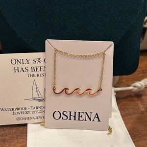 Oshena Designer Beachwear OCEAN Wave gold Necklace NEW Release